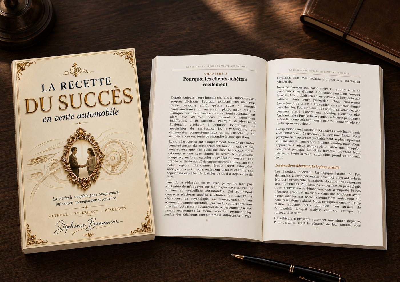 Aperçu intérieur original du livre La Recette du Succès en Vente Automobile